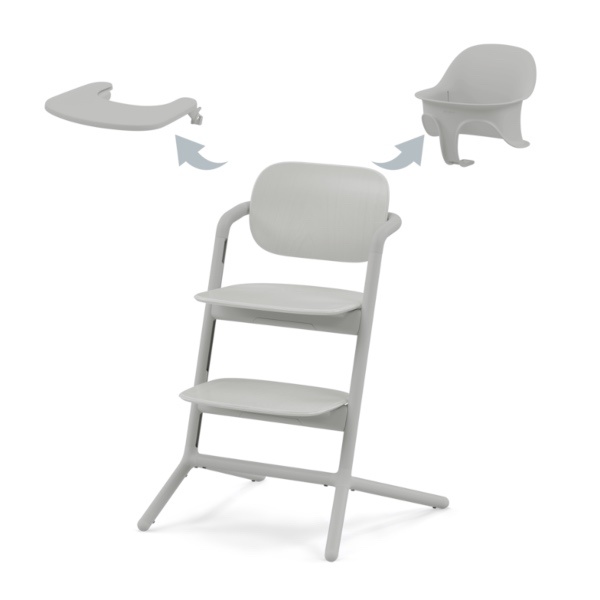 Cybex, Spisestol, Lemo Chair, 3i1 Pakke - Suede Grey