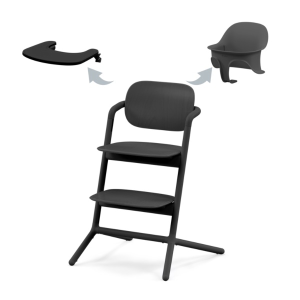 Cybex, Spisestol, Lemo Chair, 3i1 Pakke - Stunning Black
