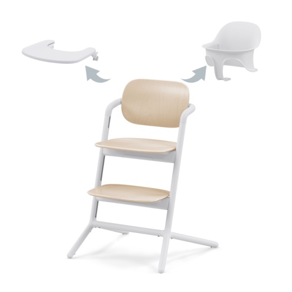 Cybex, Spisestol, Lemo Chair, 3i1 Pakke - Sand White