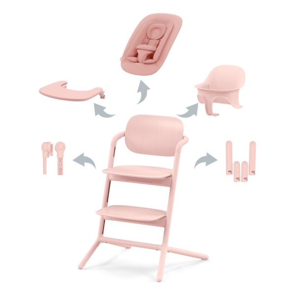 Cybex, Spisestol, Lemo Chair, 4i1 Pakke - Pearl Pink