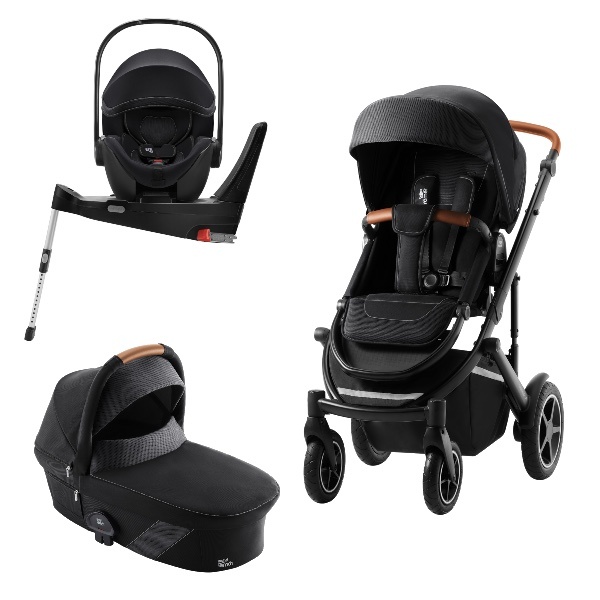 Britax, Barnevogn, Smile 4, Travelsystem inkl. Baby-Safe 5Z & Base - Galaxy Black