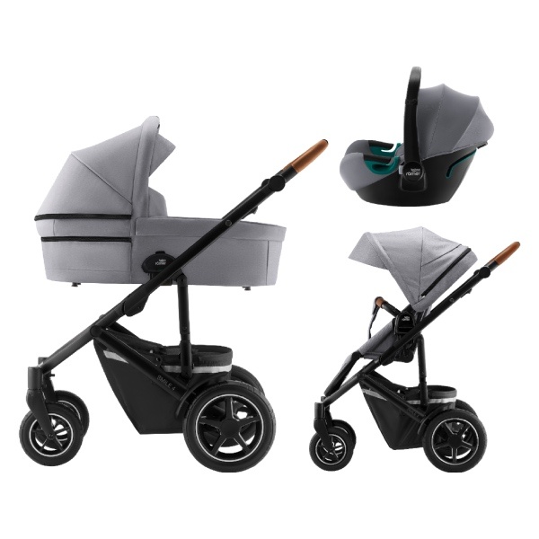 Britax, Barnevogn, Smile 4, Travelsystem inkl. Baby-Safe 3 - Frost Grey