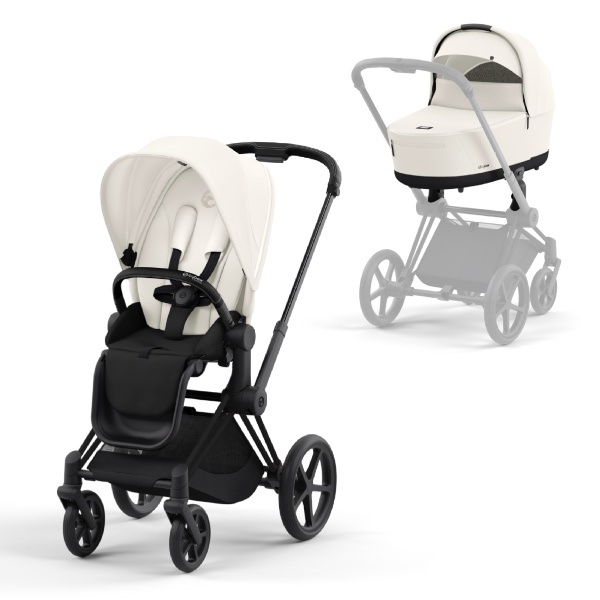 Cybex, Barnevogn, Platinum Line, Priam, Duo - Off White/Matt Black