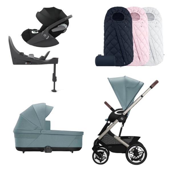 Cybex, Barnevogn, Talos S Lux, Travelsystem inkl. Cloud Z2 & Base Z2 - Sky Blue