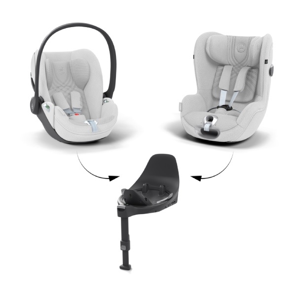 Cybex, Bilstolpakke, 3i1 T-Serie inkl. Cloud T, Sirona T & Base T, Plus - Platinum White